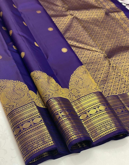 Khushi Purple Banarasi Saree