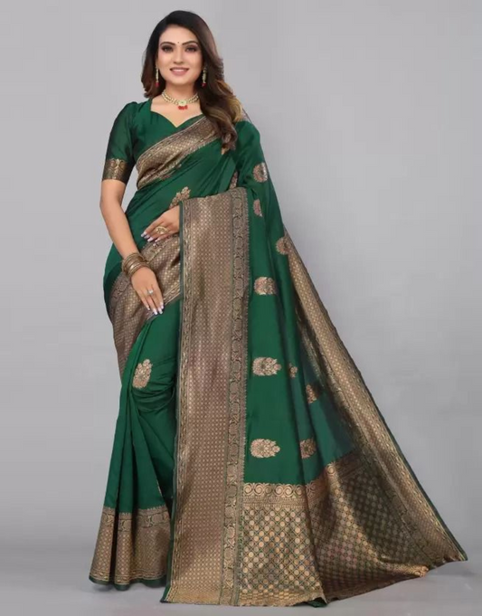 Ankita Green Soft Silk Saree