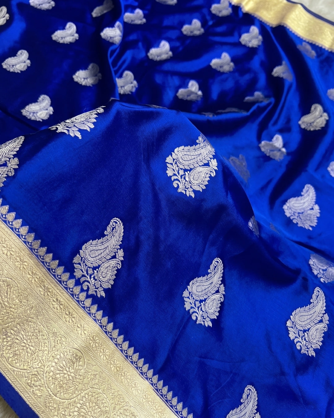 Charvi - Royal Blue Banarasi Silk Saree