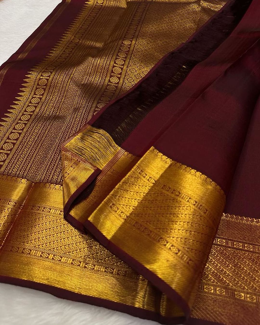 Sita Brown Banarasi Silk Saree