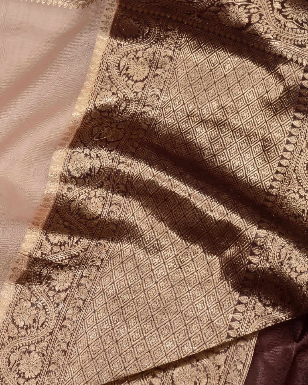 Tanirika – Peach Banarasi Heritage Zari Saree