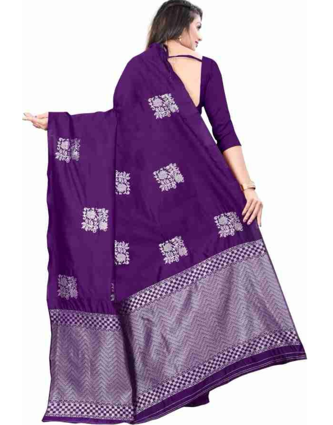 Eva Purple Soft Silk Saree