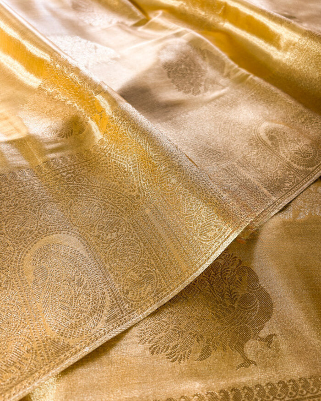 Golden Bloom - Banarasi Silk Saree