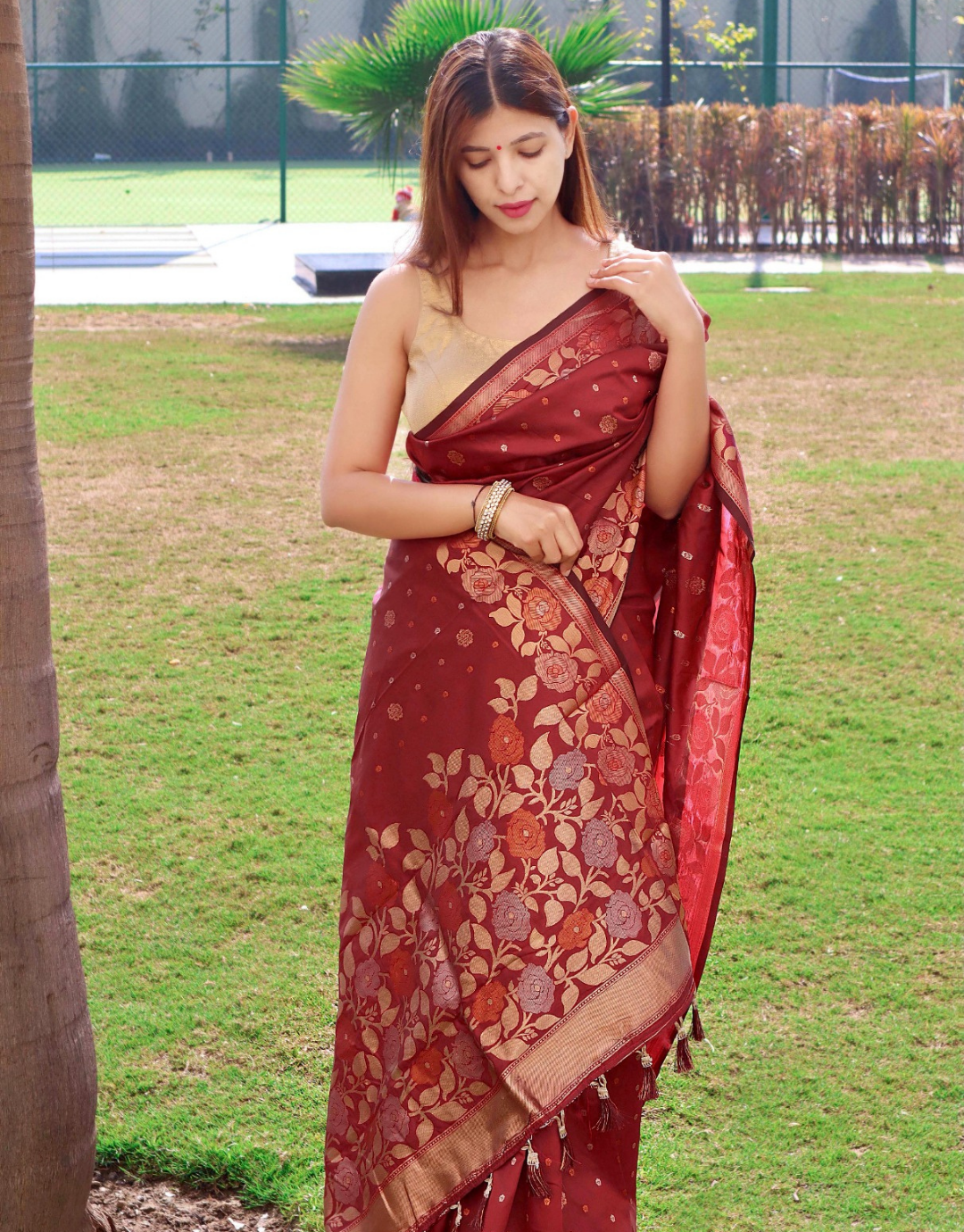 Kalpana Red Banarasi Silk Saree