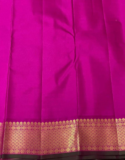 Sakhi Red-Purple Kanjivaram Soft Silk Saree With Attached Blouse