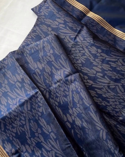 Vamikaa - Emerald Nevy Blue Banarasi Silk Saree
