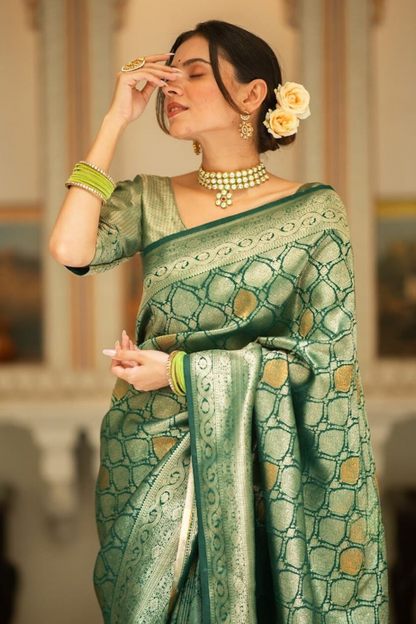 Blush Gleam - Brocade Silk Saree