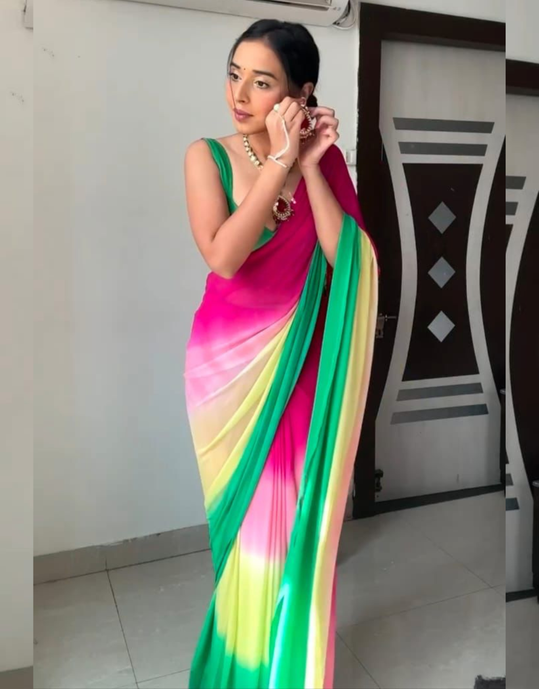 Geeta Ready To Wear Satin Silk Saree