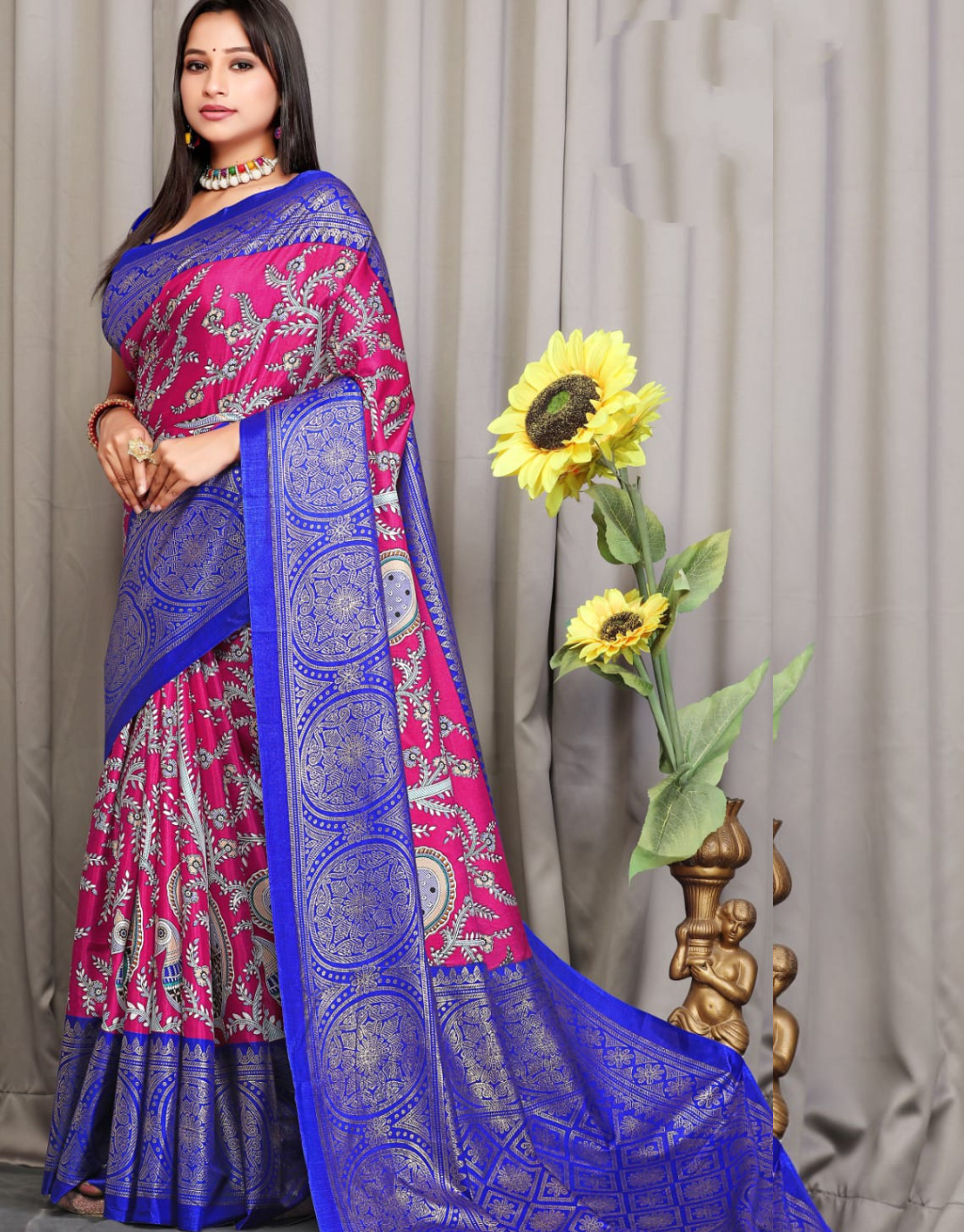 Yamini Pink Soft Silk Saree