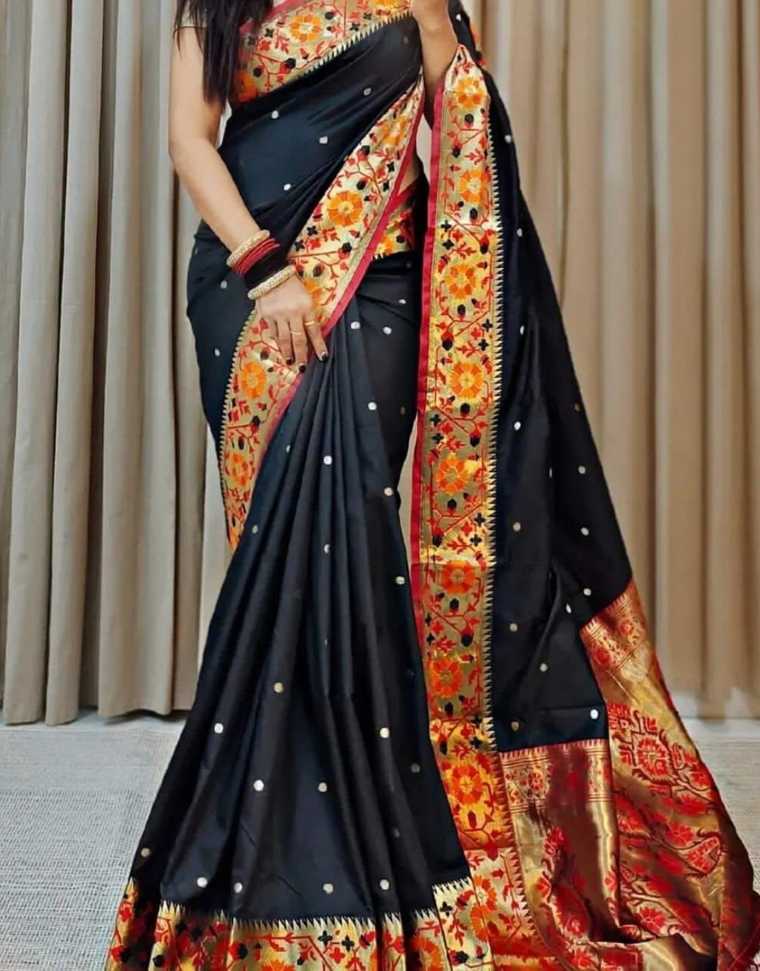 Nikita Black Paithani Silk Saree