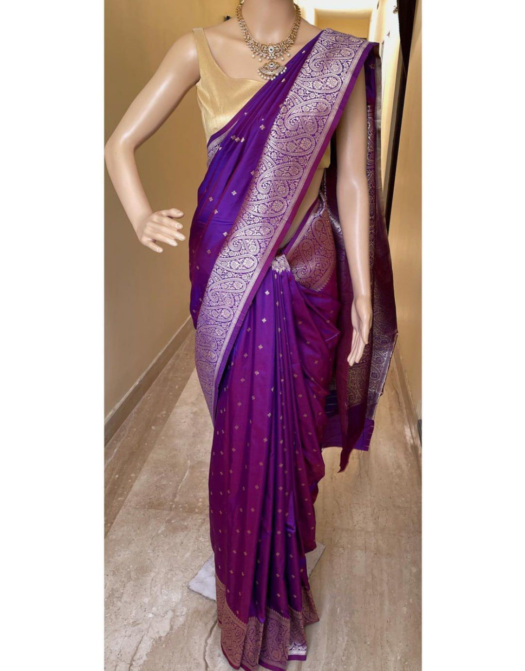 Krishna Purple Coloured Soft Silk Saree