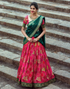 Durga Darkpink Kanchipuram Half Saree