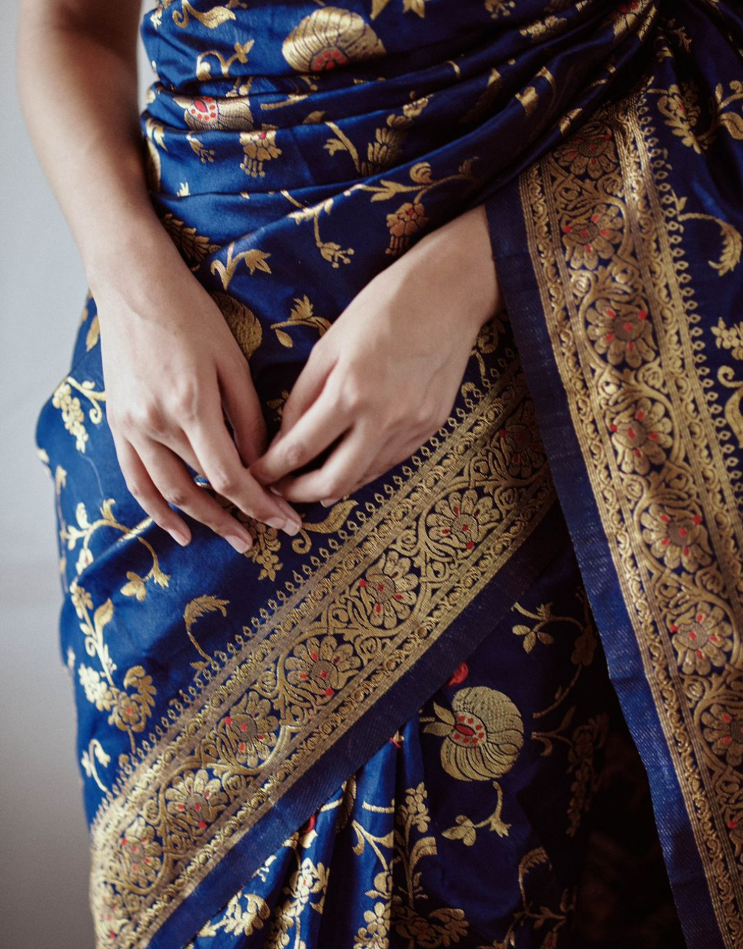 Vidhaya NavyBlue Soft Silk saree