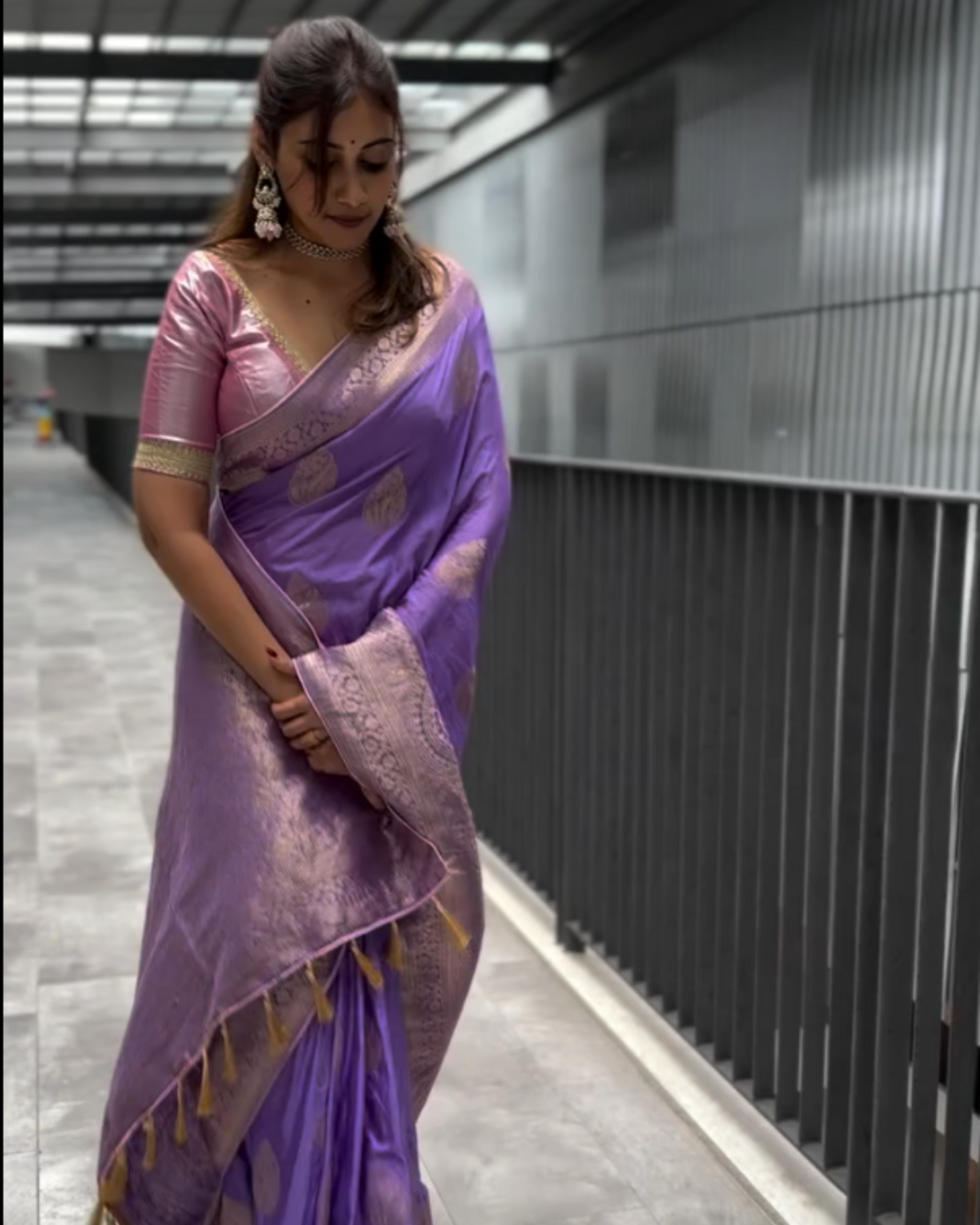 Regal Lavender - Zari Woven Silk Saree