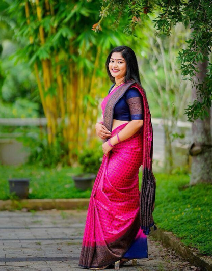 Bhavna Pink Lichi Silk Saree