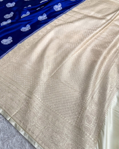 Charvi - Royal Blue Banarasi Silk Saree