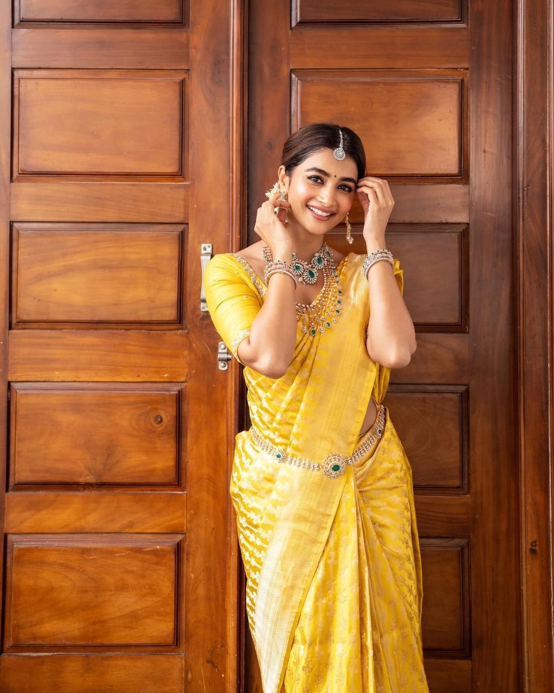 Kaveri Yellow Banarasi Silk Saree