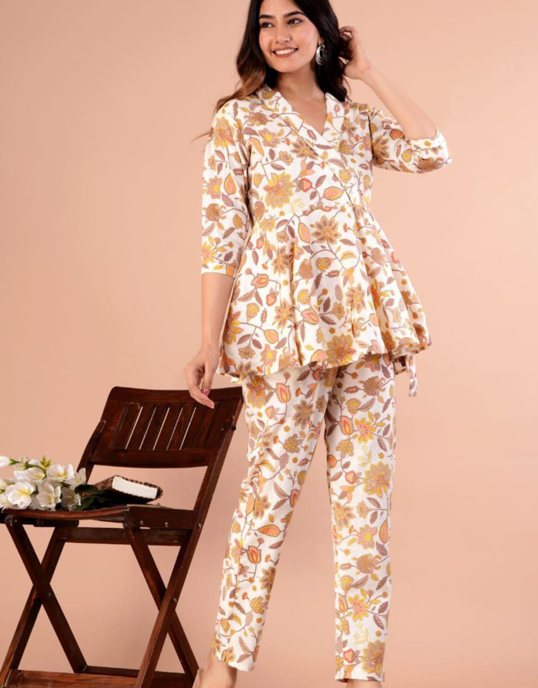 Margie Brown Cotton Digital Printed Co-Ord Set