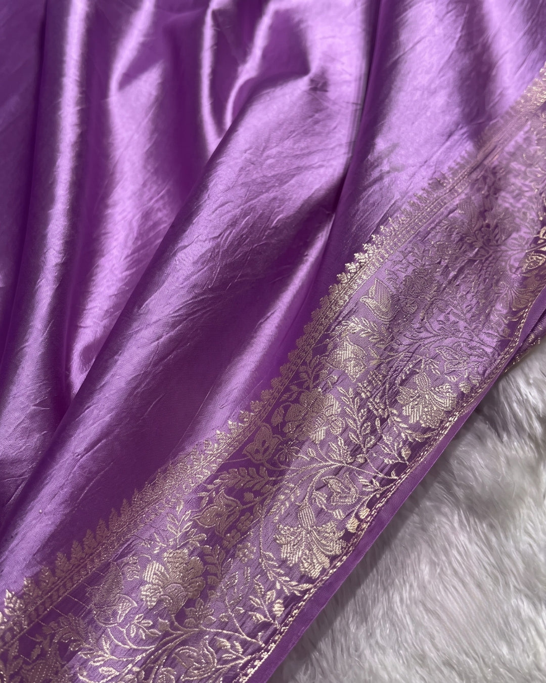 Damini - Royal Lavender Banarasi Silk Saree