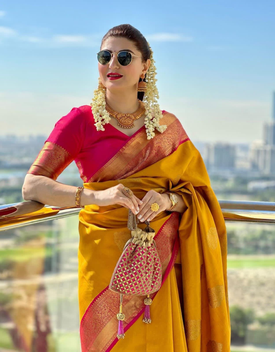 Sweta Yellow Kanchipuram Silk Saree