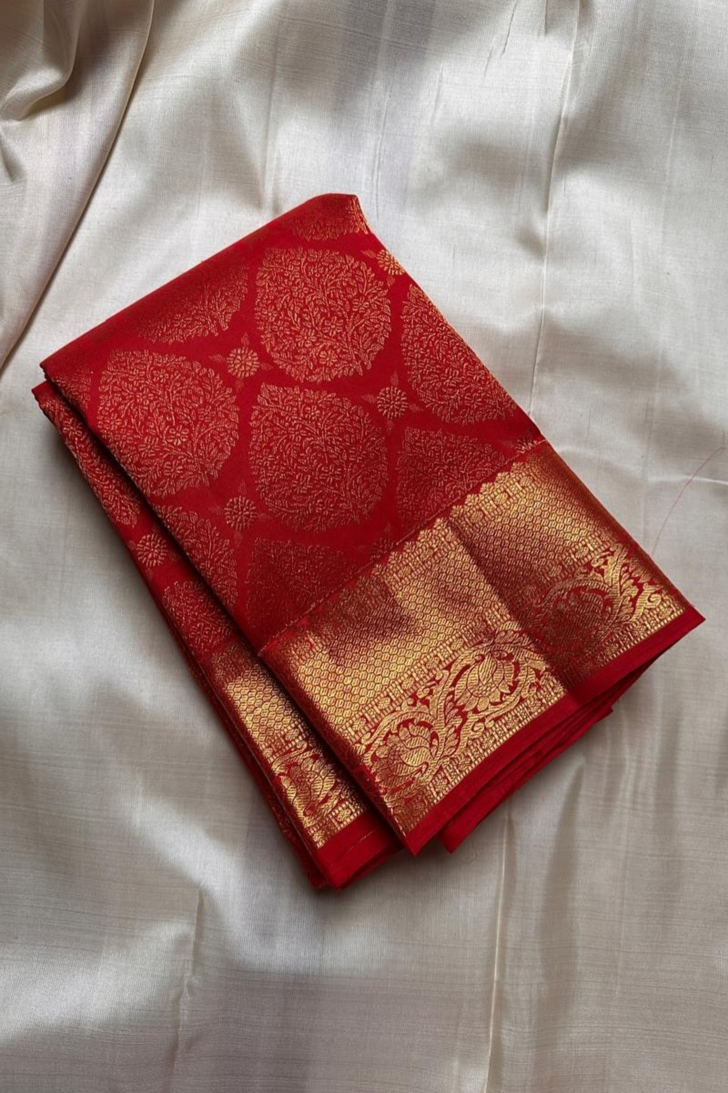 Scarlet Aura - Banarasi Silk Saree