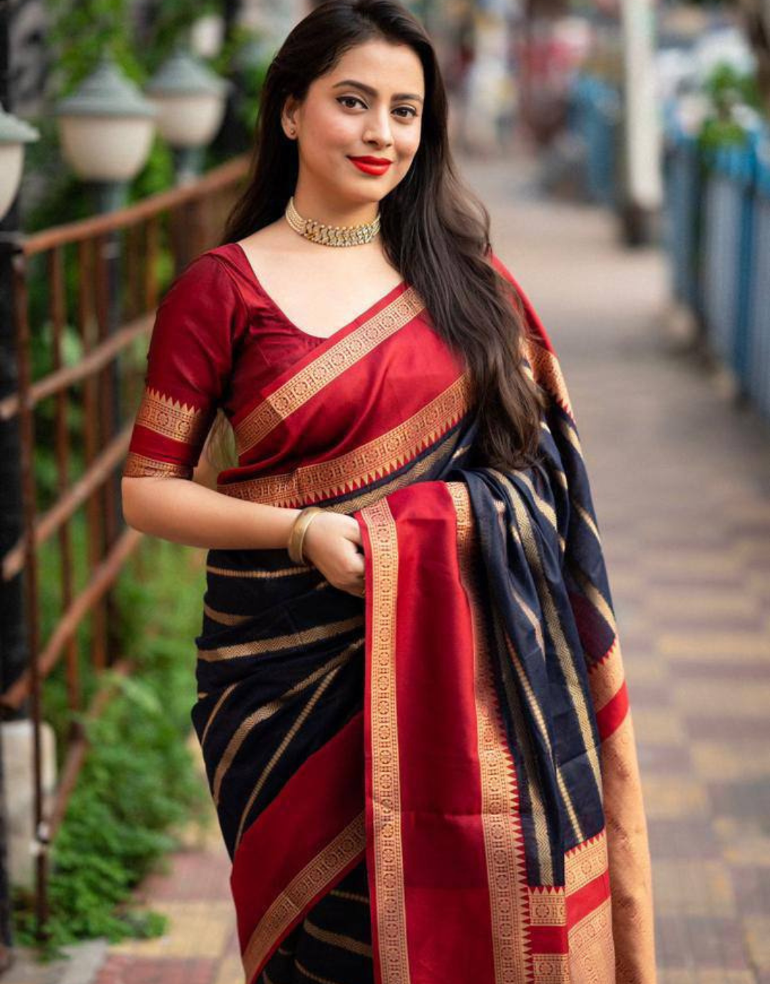 Kitty NavyBlue Soft Silk Saree