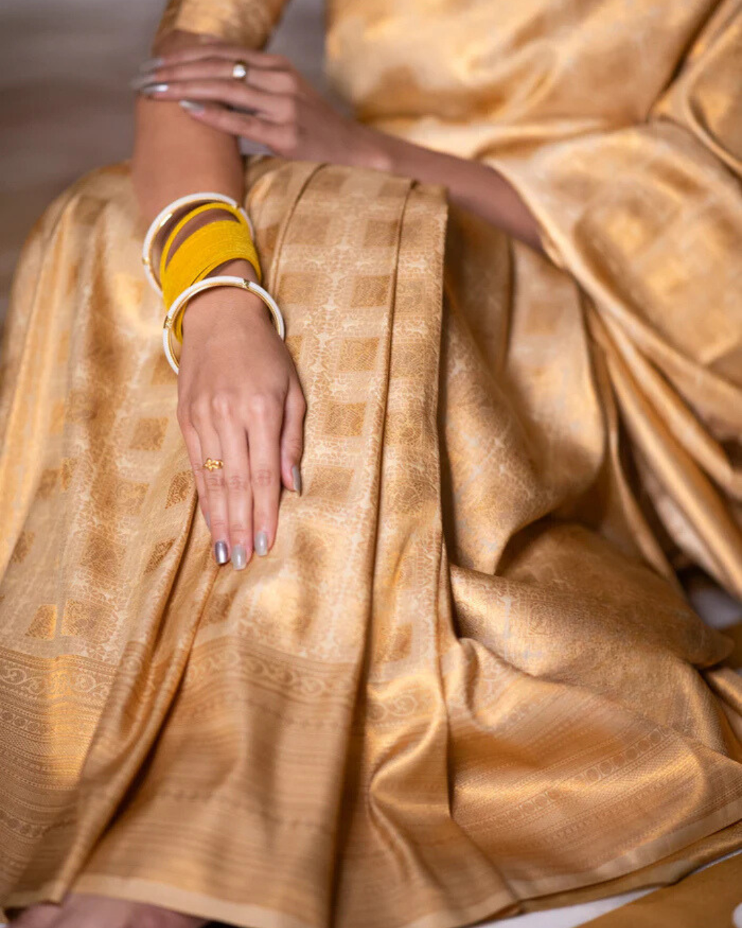 Golden Radiance - Banarasi Silk Saree
