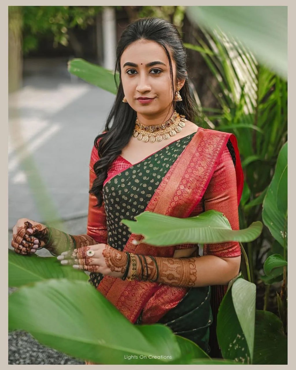 Ananya Serene Emerald Grace Soft Banarasi Silk Saree WIth Fabulouse Blouse