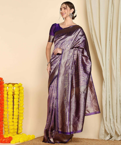 Amethyst Silk Splendor Soft Banarasi Silk Saree WIth Fabulouse Blouse