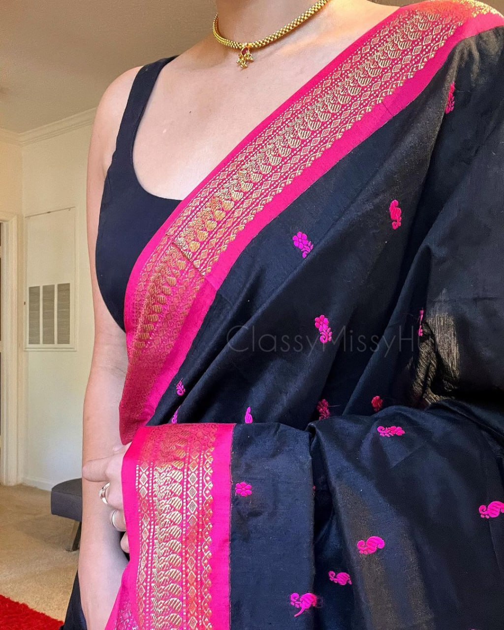 Tabu Pink Soft Banarasi Silk Saree WIth Fabulouse Blouse