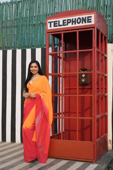 Riya Orange 1-Minute Ready To Wear Soft Silk Saree