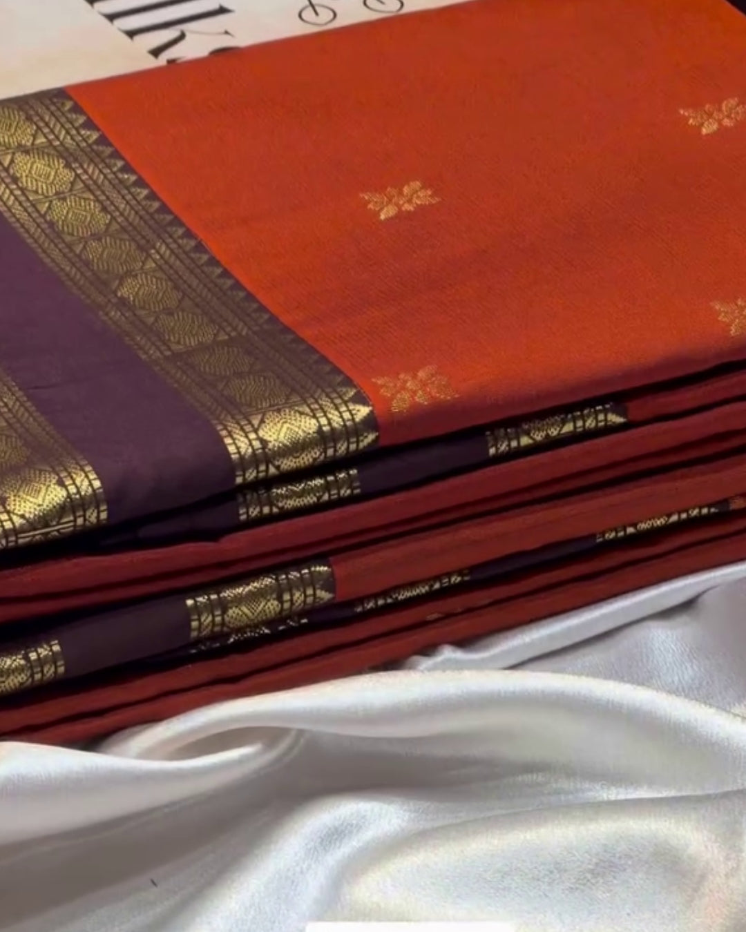 Vasudha - Copper Ember Heritage Soft Silk Blend Saree