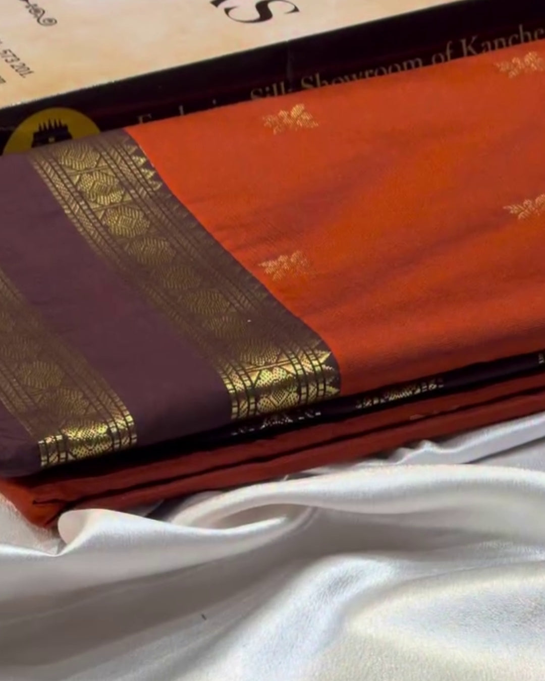 Vasudha - Copper Ember Heritage Soft Silk Blend Saree