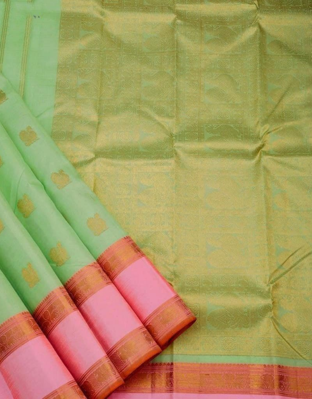 Tisha Light Green Cotton Silk Saree