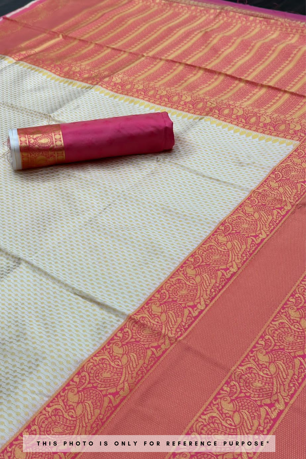 Vandita Peach Pink Soft Silk Saree