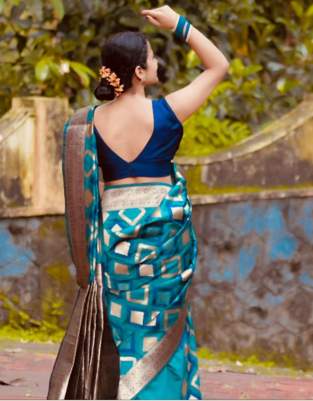 Zeel Blue Banarasi Soft Silk Saree