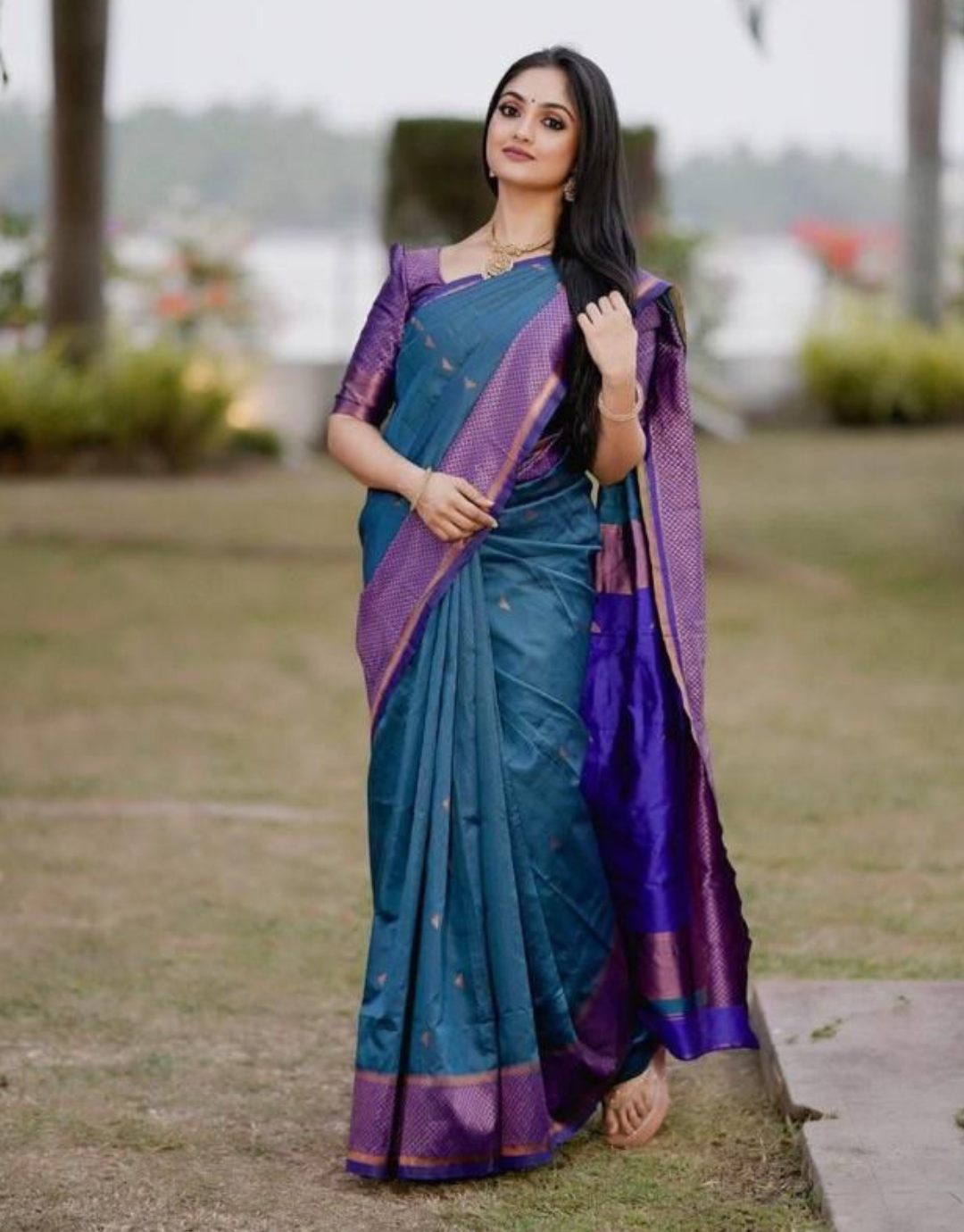 Kerry Ramagreen Soft Silk Saree