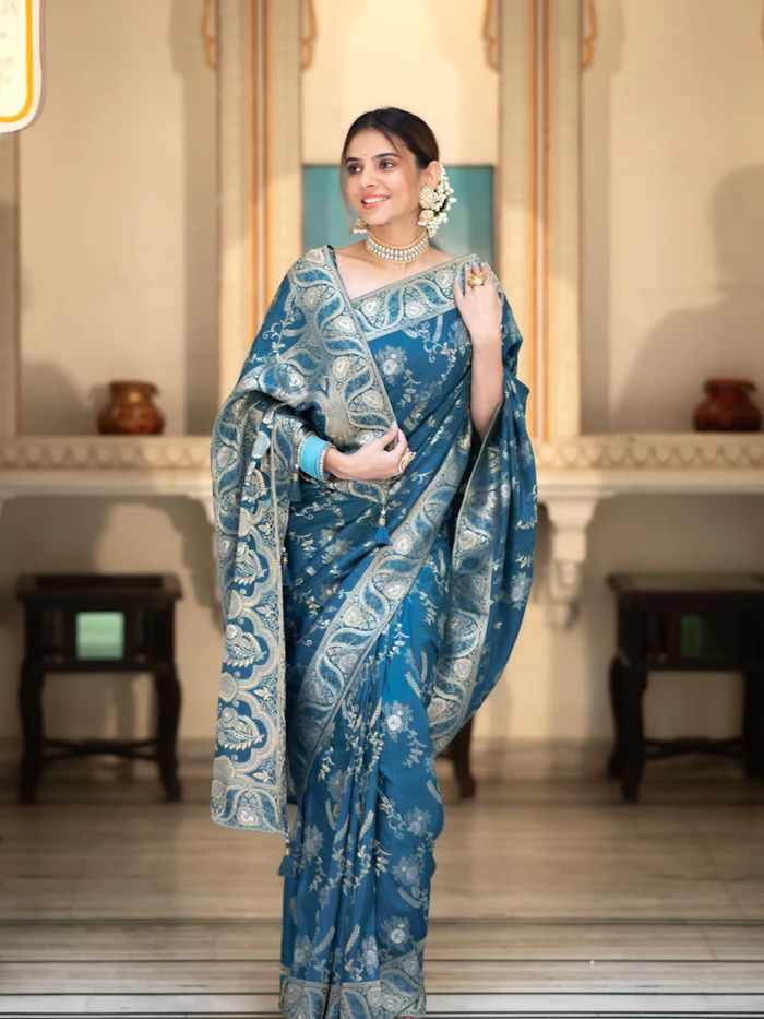 Hema RamaGreen Banarasi Silk Saree