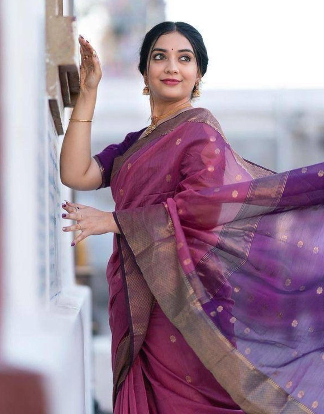 Sita Lilac Purple Banarasi Silk Saree