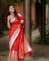 Neela Red Soft Silk Saree