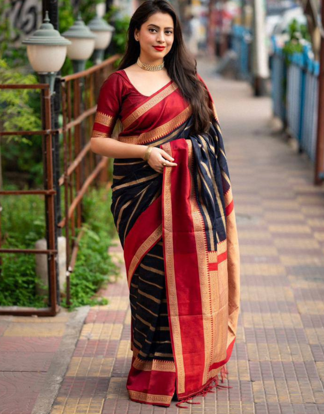 Kitty NavyBlue Soft Silk Saree