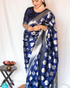 Prabhutha NavuBlue Banarasi Soft Silk Saree