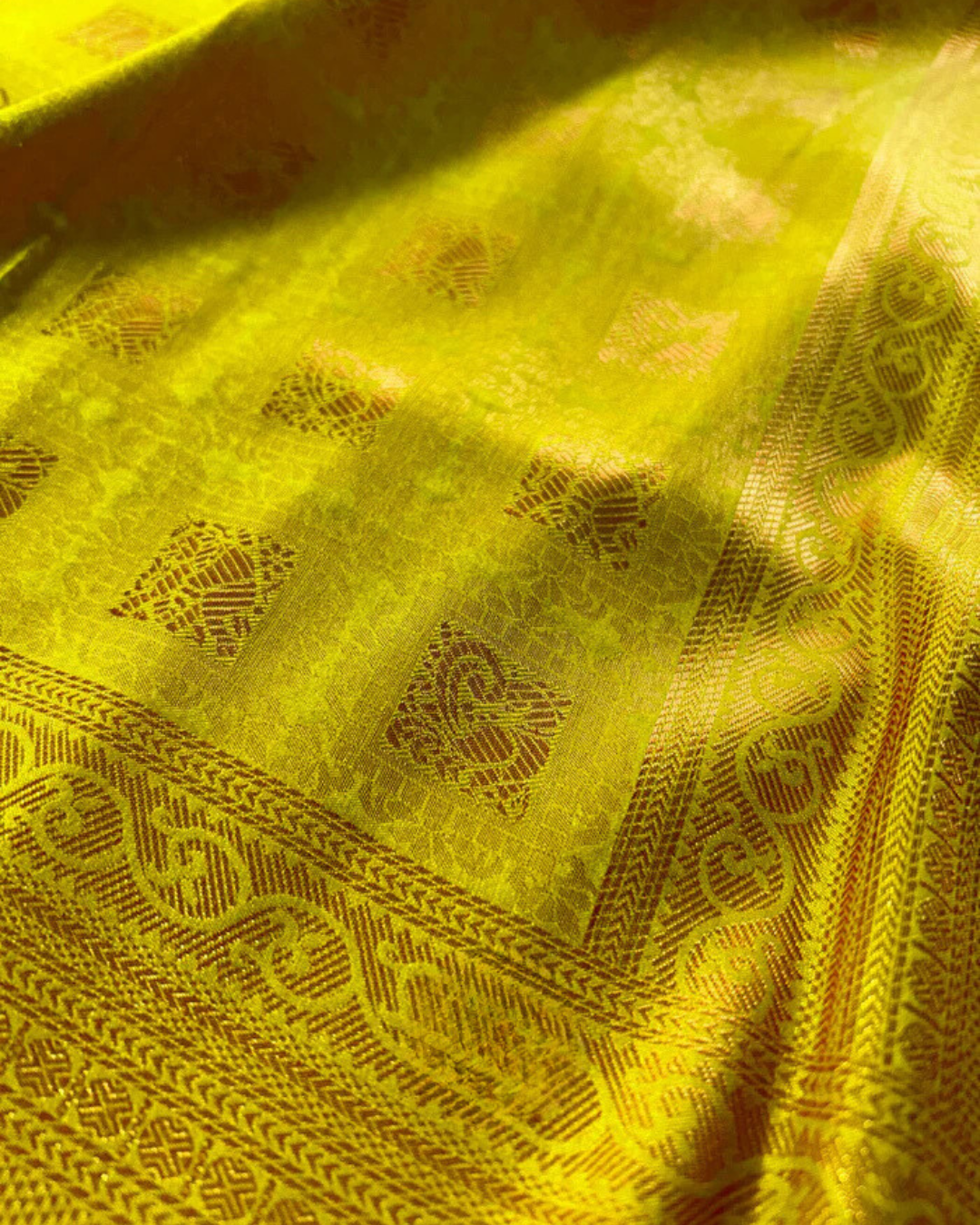 Golden Gleam - Zariknyaa Banarasi Silk Saree