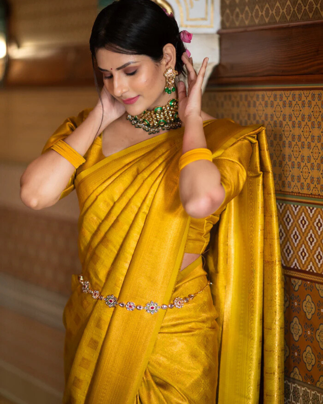 Golden woven - Banarasi Silk Saree