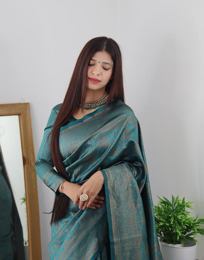 Radhika RamaGreen Banarasi Silk Saree