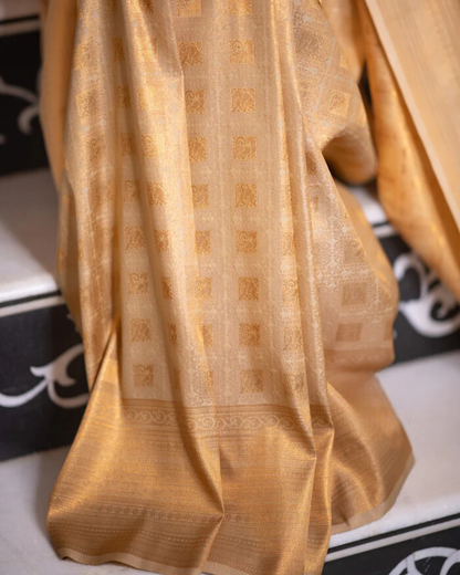 Golden Radiance - Banarasi Silk Saree