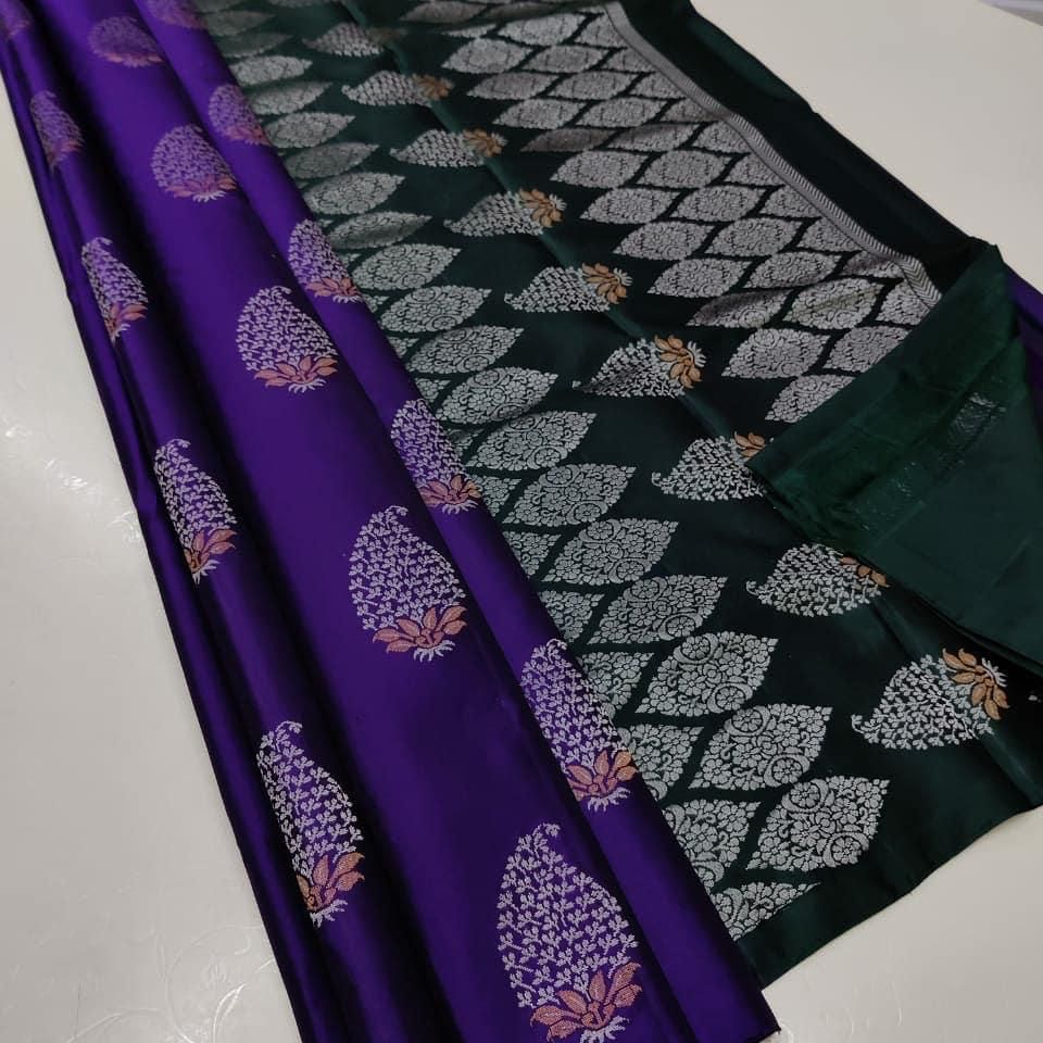 Jinita Purple Soft Silk Saree