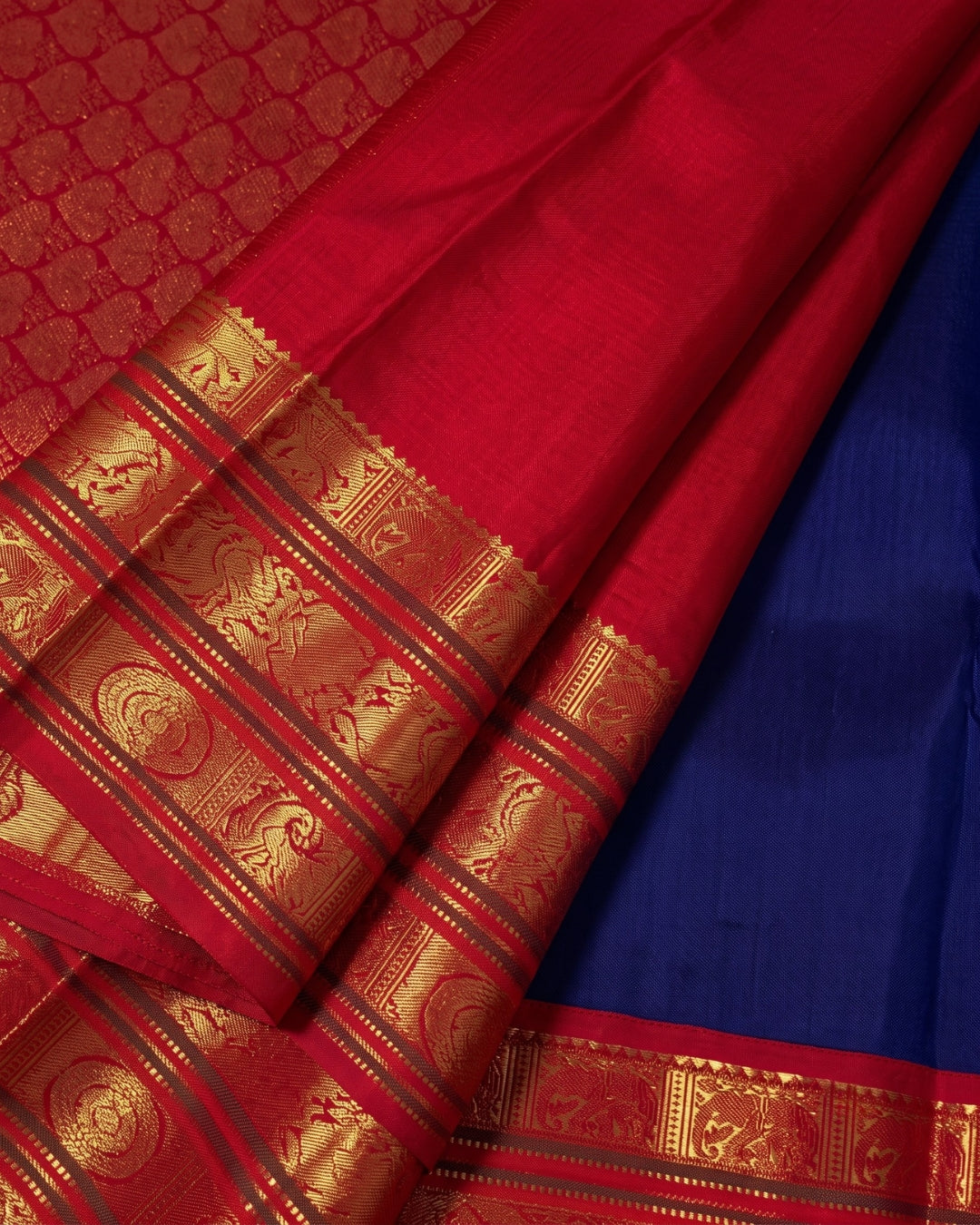 Aarvi - Traditional Temple Border Silk Saree