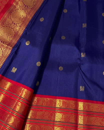 Aarvi - Traditional Temple Border Silk Saree