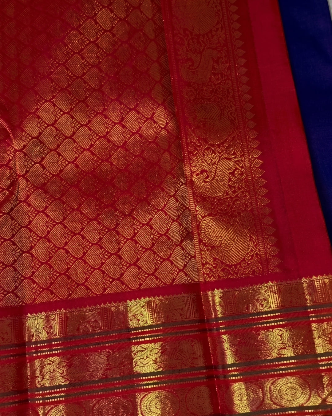 Aarvi - Traditional Temple Border Silk Saree